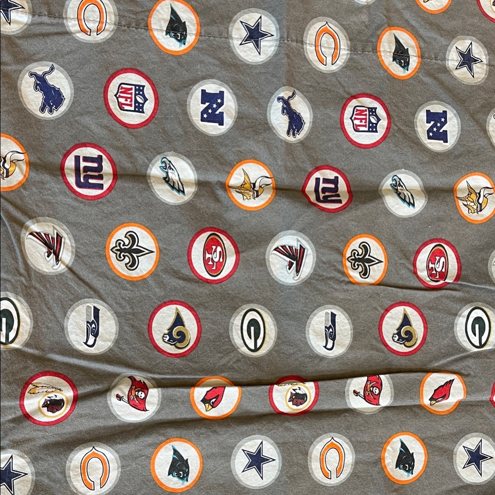 Pottery Barn Teen Gray Football Team Bedding Sheets